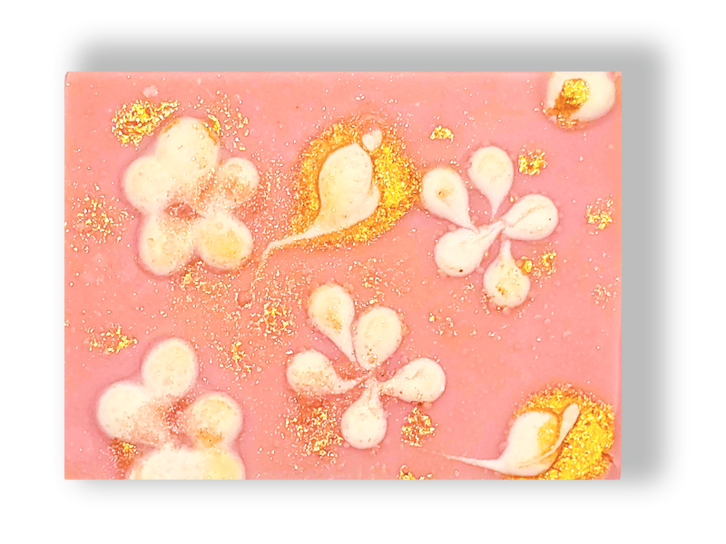 Neo Naturelle Natural Cleansing Bar with a pink floral design and gold accents.